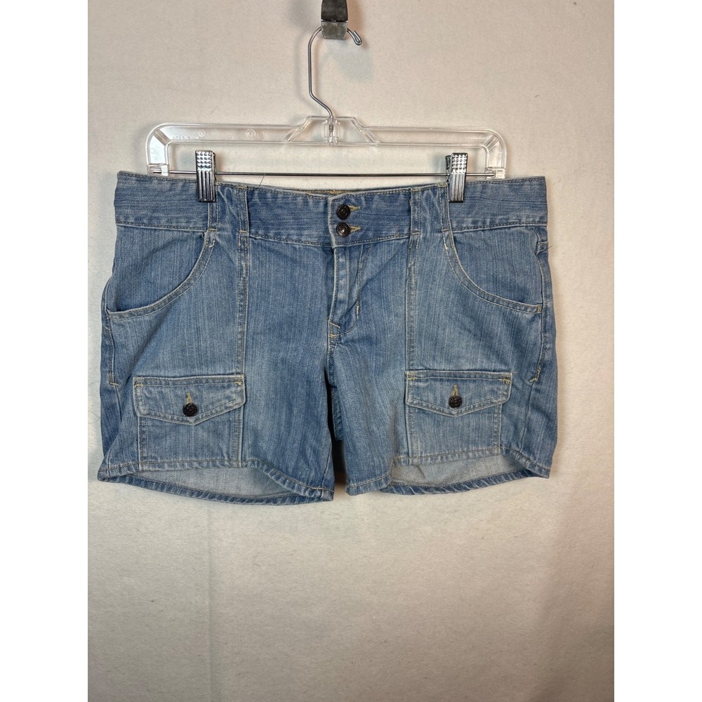 Old Navy Denim Cargo Shorts With Button Pockets Size: 10